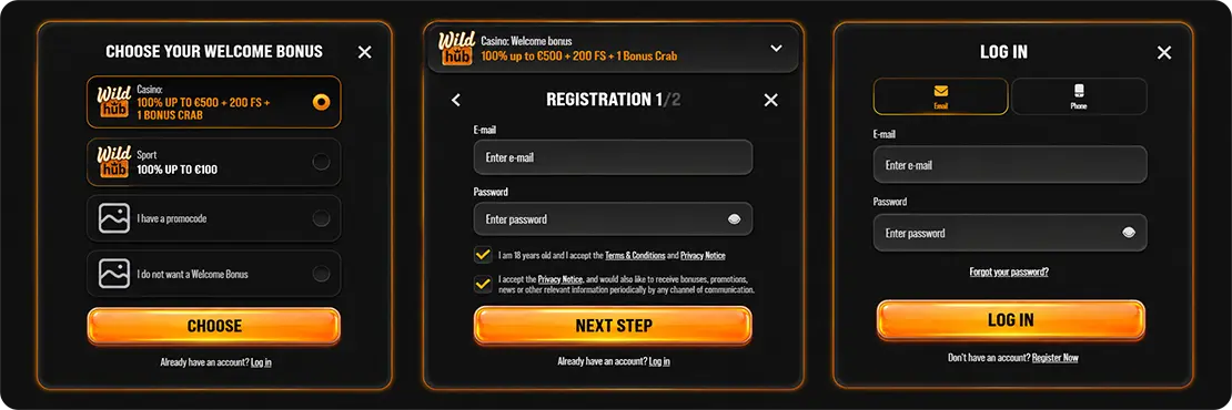 WildHub Registration and Login